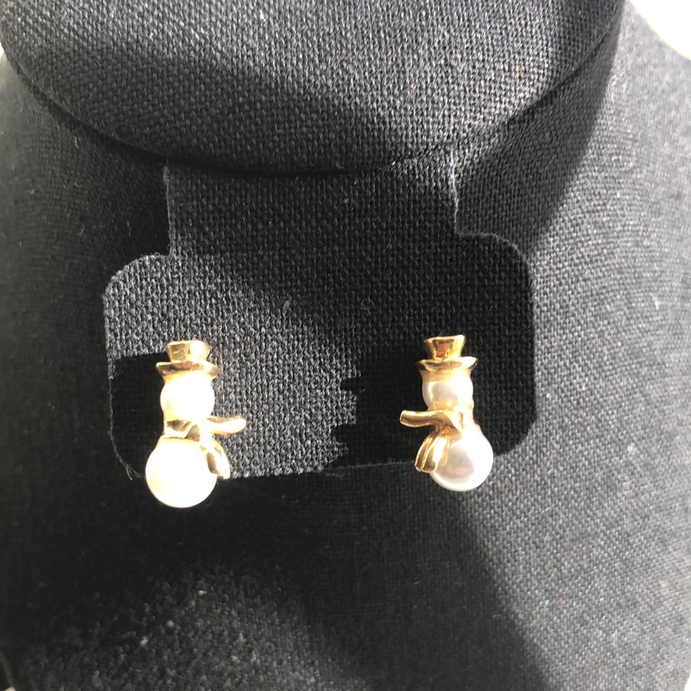 Vintage Snowman Post Earrings